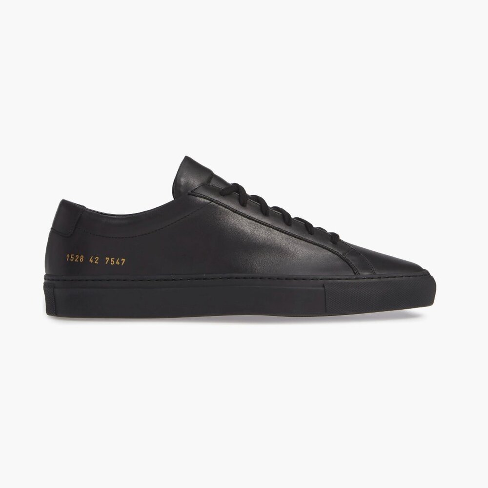 Common Projects Black Leather Achilles Low Sneakers